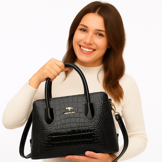 Bolsa Crossbody Melvie con Textura Croco