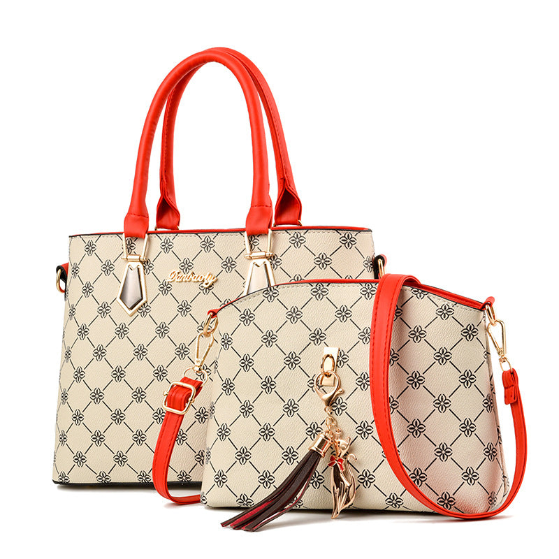 Set de bolsas femeninas de estilo clásico, confeccionadas en cuero sintético de alta calidad, perfectas para complementar cualquier look.