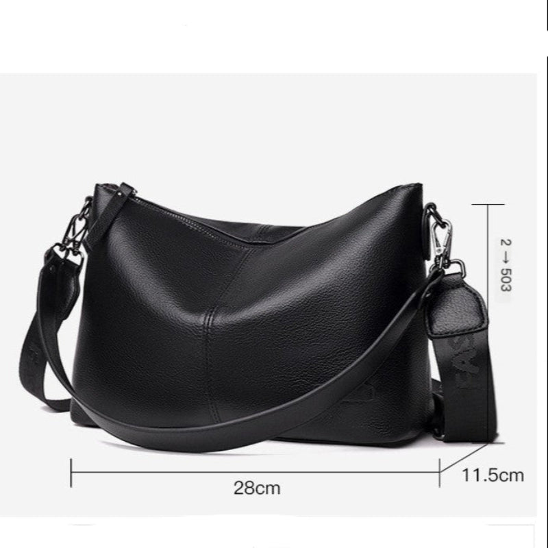 Bolsa Crossbody Melvie en Cuero con Cierre