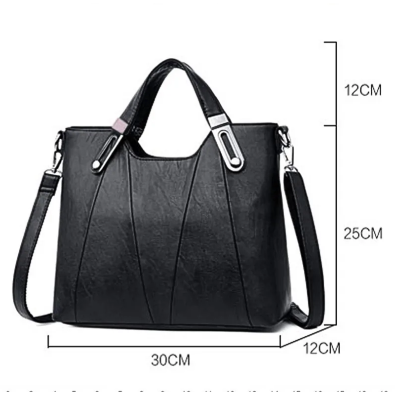 Bolsa de Mano en Cuero con Asa Ajustable