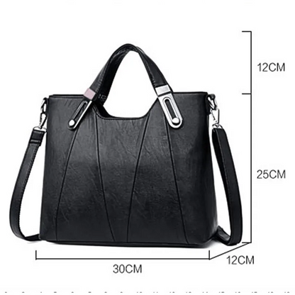 Bolsa de Mano en Cuero con Asa Ajustable