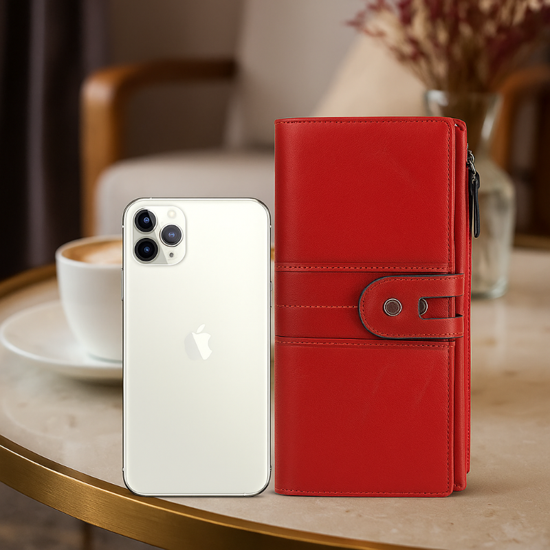 Cartera femenina Melvie vintage con cierre