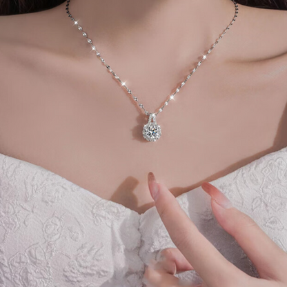 Collar con dije Saint Étienne Moissanite en plata