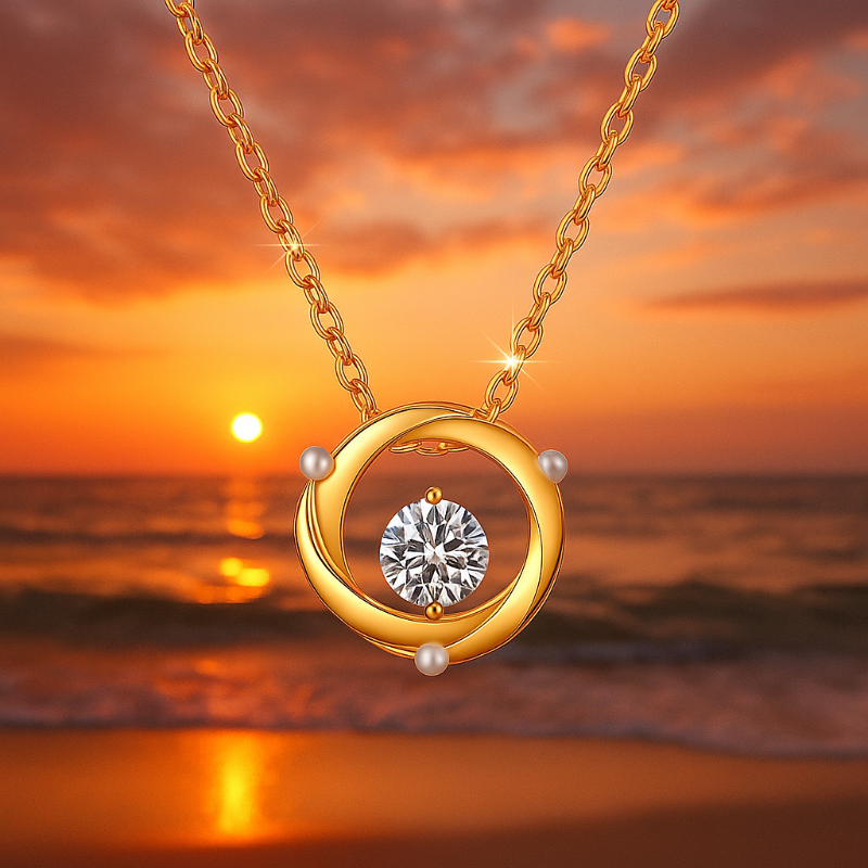 Collar Melvie con Circonia y Perla