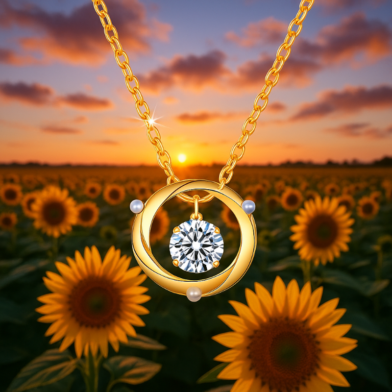 Collar Melvie con Circonia y Perla