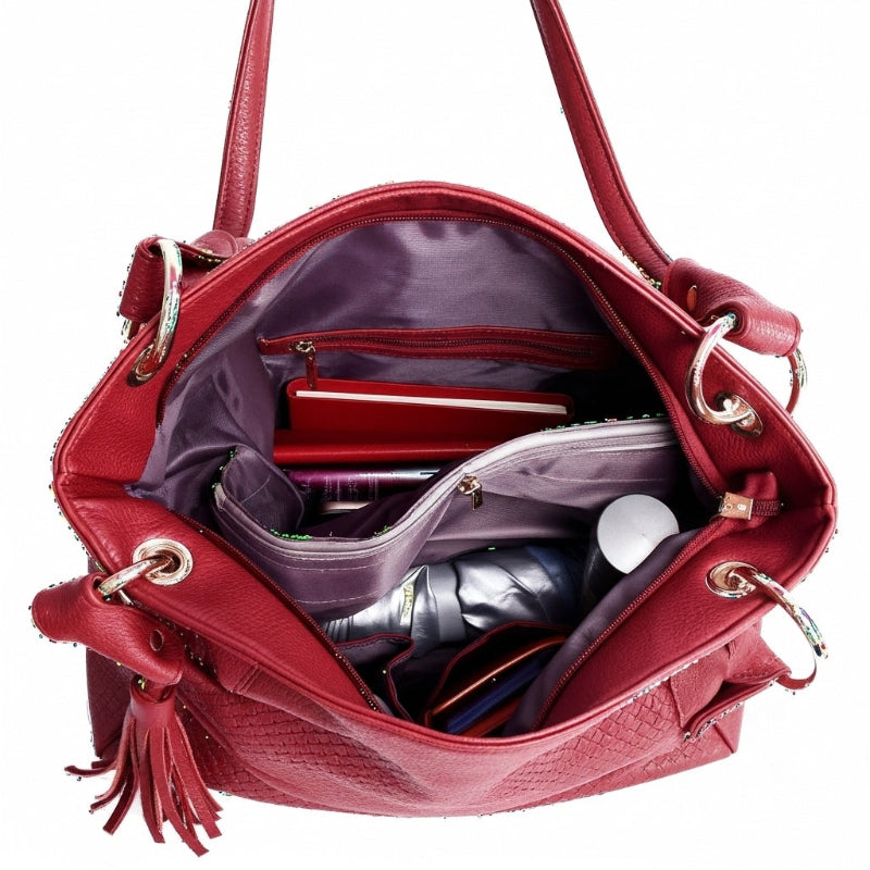 Bolsa de Hombro Melvie Vie Texturizada con Asa de Mano