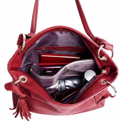 Bolsa de Hombro Melvie Vie Texturizada con Asa de Mano