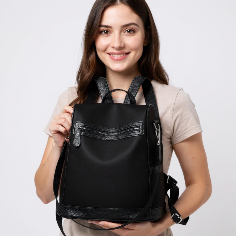 Mochila femenina grande con estilo para viaje