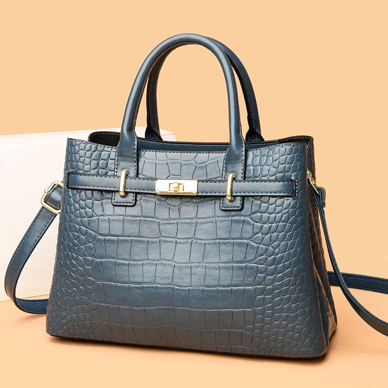 Bolso de mano con textura de croco Elegancia atemporal