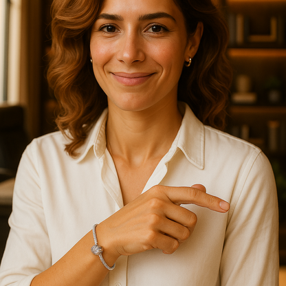 Pulsera con Dije Concha Saint Étienne en Plata