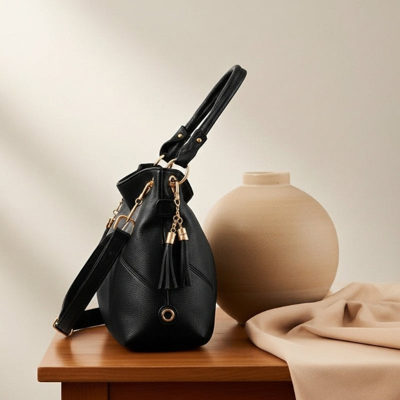 Bolsa de Hombro Melvie Vie Texturizada con Asa de Mano